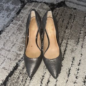Coach faux snake skin heels. Worn maybe 5 times. Size 8.5